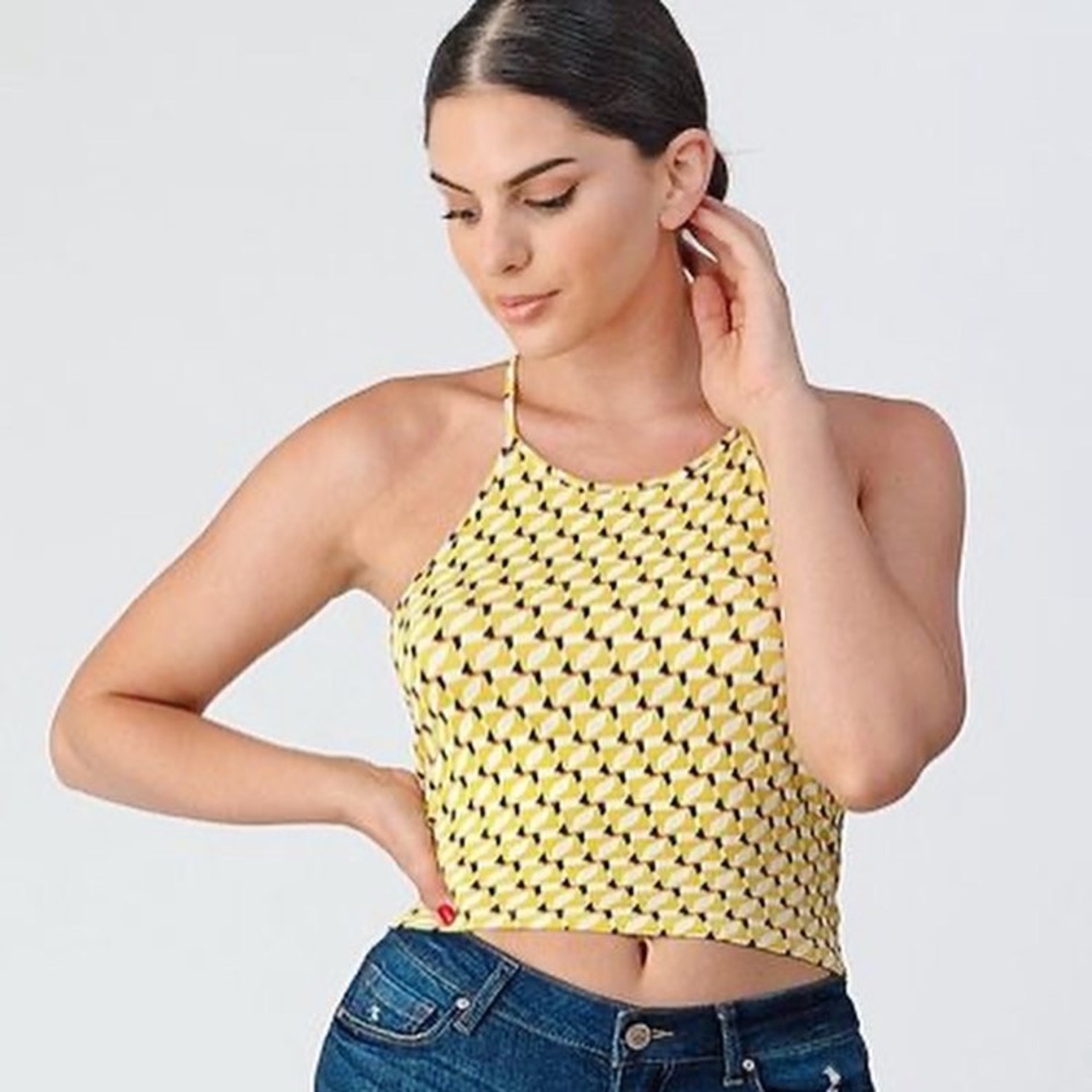 Pattern Printed Crop Top